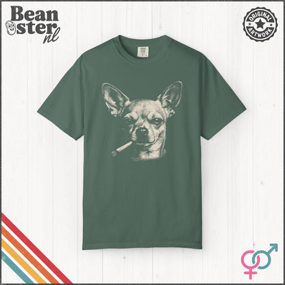 Smoking Chihuahua Graphic T-Shirt