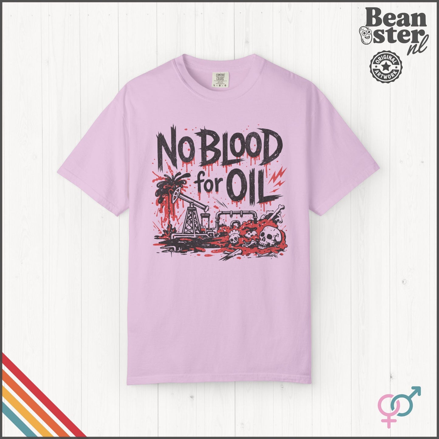 No Blood For Oil Anti-War Protest Graphic T-Shirt