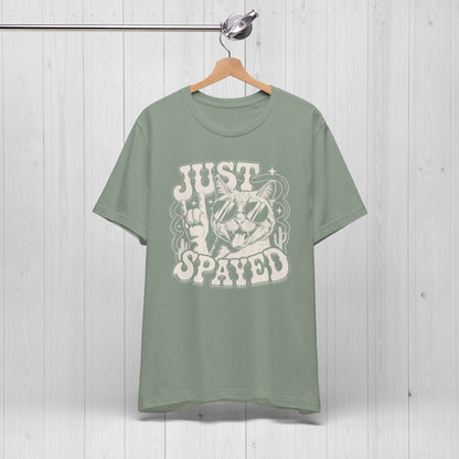 Just Spayed Cat Shirt – Funny Vintage Surgery Tee