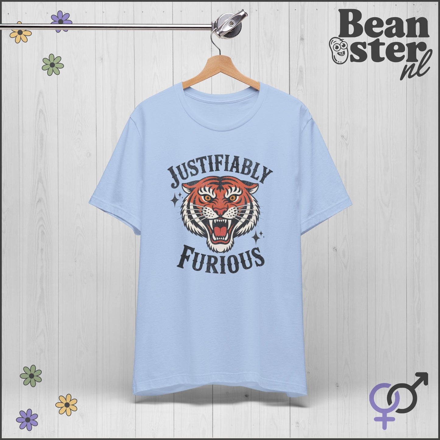 Justifiably Furious Tiger Tee | Retro Political Shirt