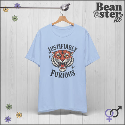 Justifiably Furious Tiger Tee | Retro Political Shirt
