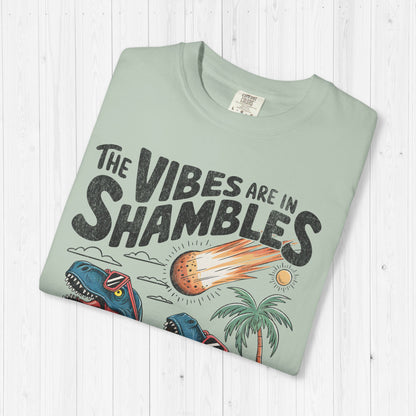 The Vibes Are In Shambles T-Shirt – Funny Retro Dinosaur Tee