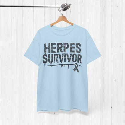 “Herpes Survivor” Funny STD T-Shirt