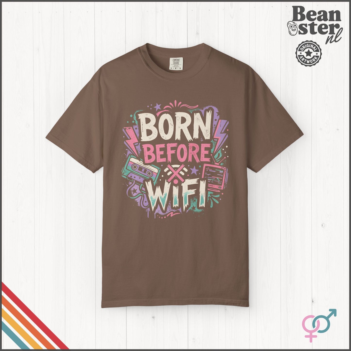 Born Before WiFi T-Shirt | 80s Kid Retro Tech Tee