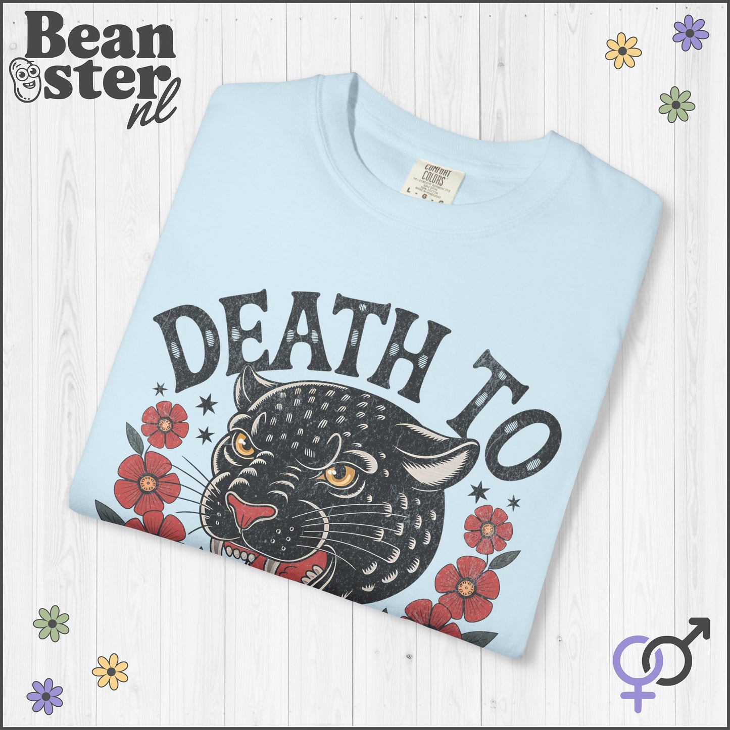 Death To Tyrants Shirt – Retro Black Panther Flower Tee