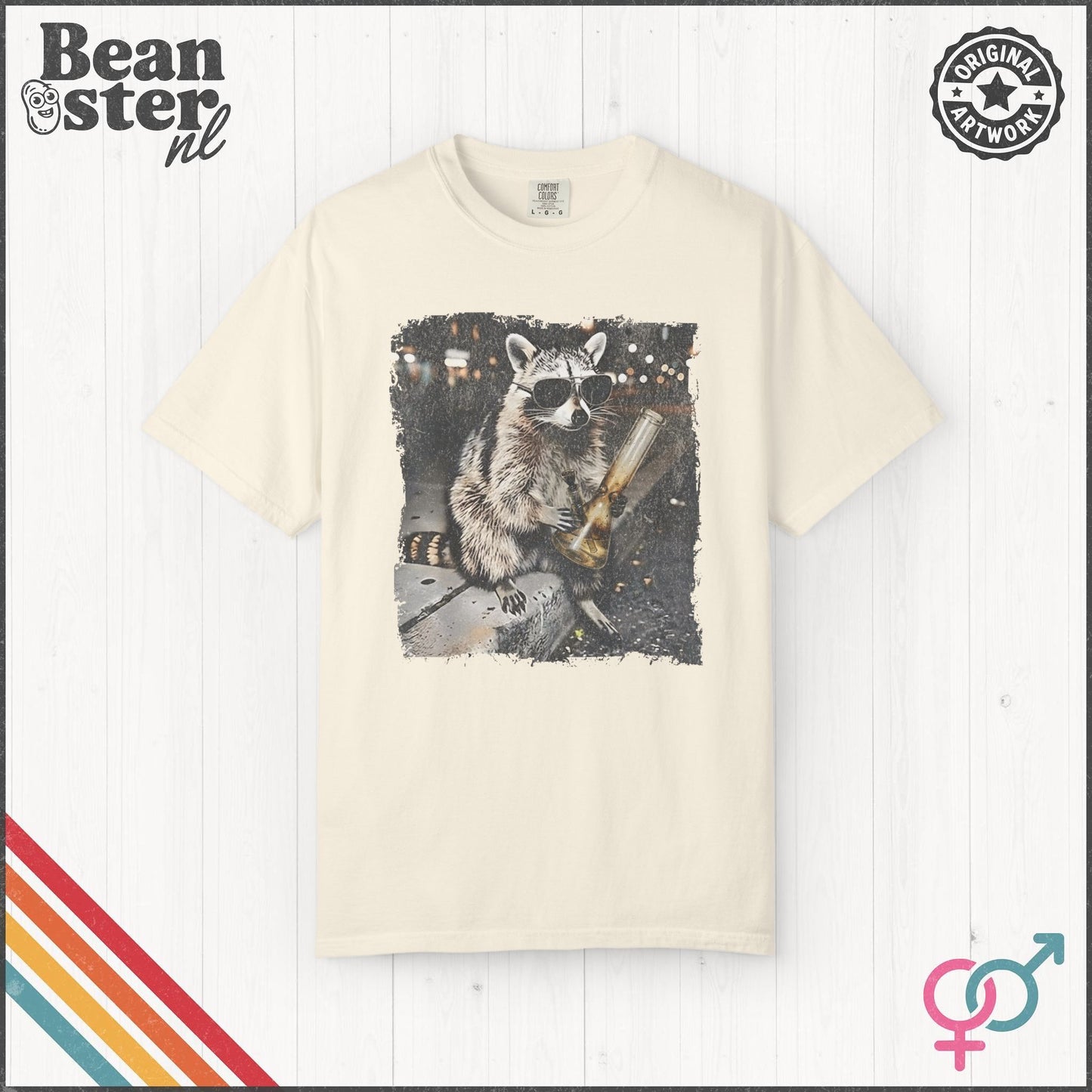 Smoking Raccoon Meme T-Shirt | Funny Vintage Animal Tee