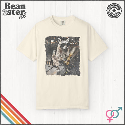 Smoking Raccoon Meme T-Shirt | Funny Vintage Animal Tee