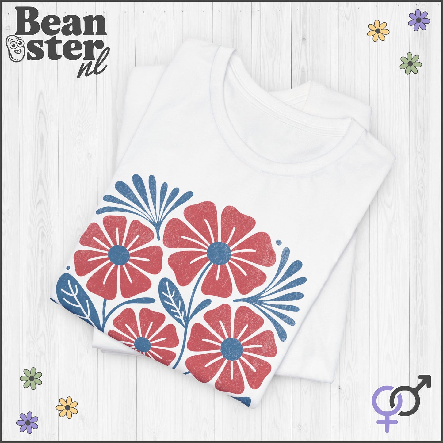 Radicalized By Basic Decency – Abstract Floral T-Shirt