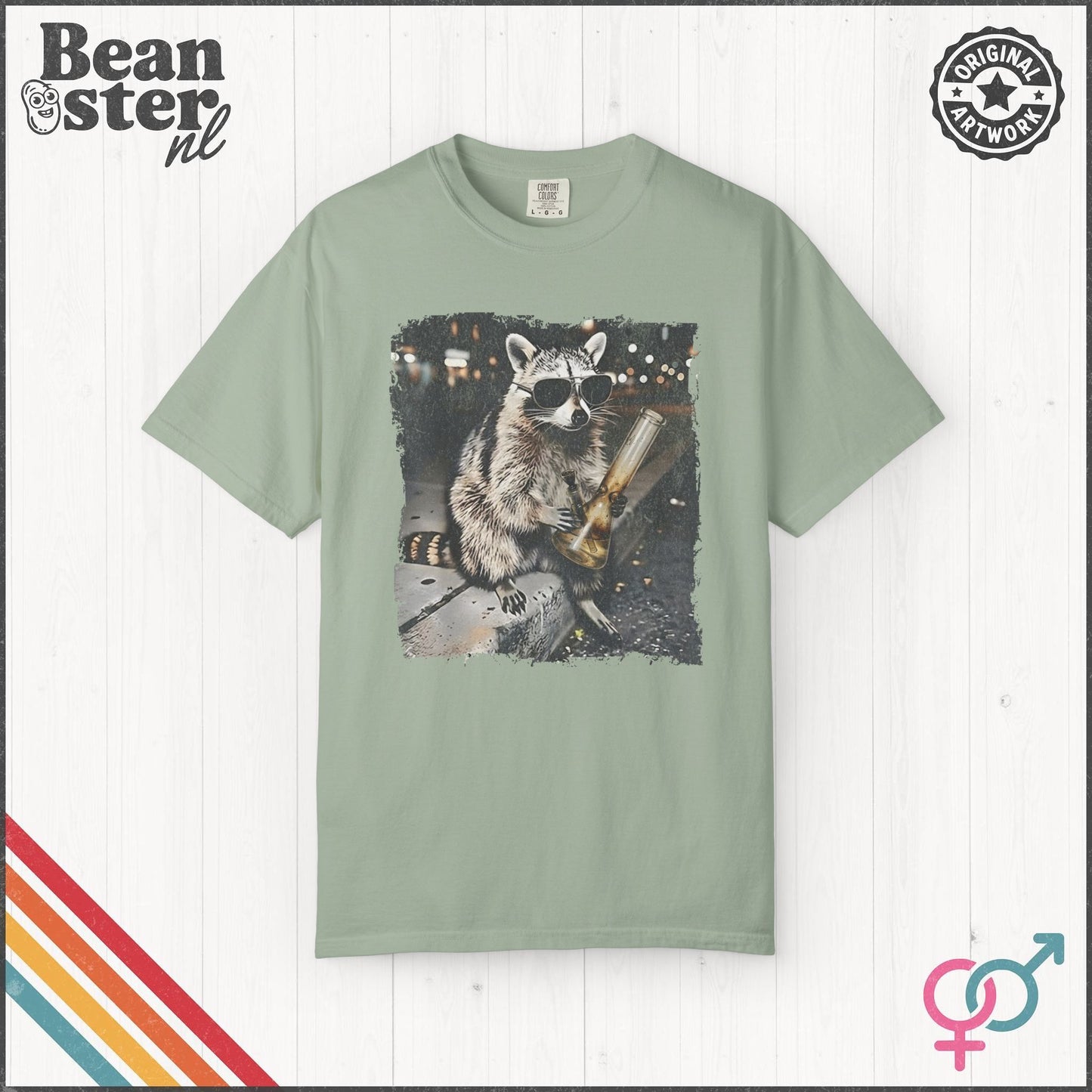 Smoking Raccoon Meme T-Shirt | Funny Vintage Animal Tee