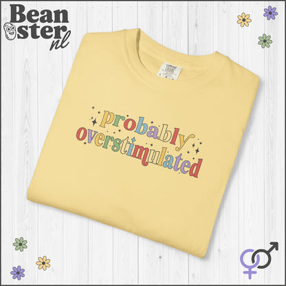 Probably Overstimulated T-Shirt | Funny Neurodivergent Tee
