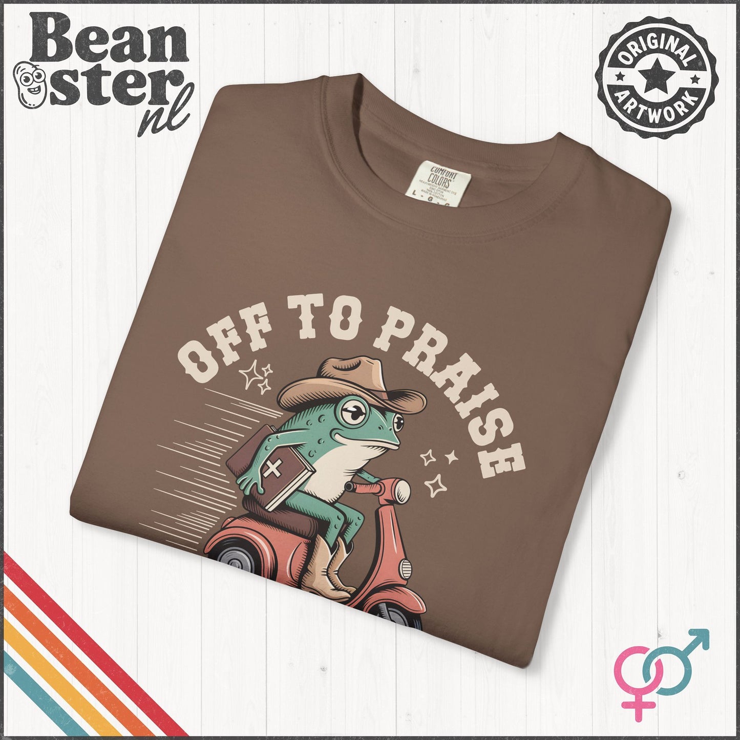 Off To Praise The Lord Frog T-Shirt – Funny Christian Gift