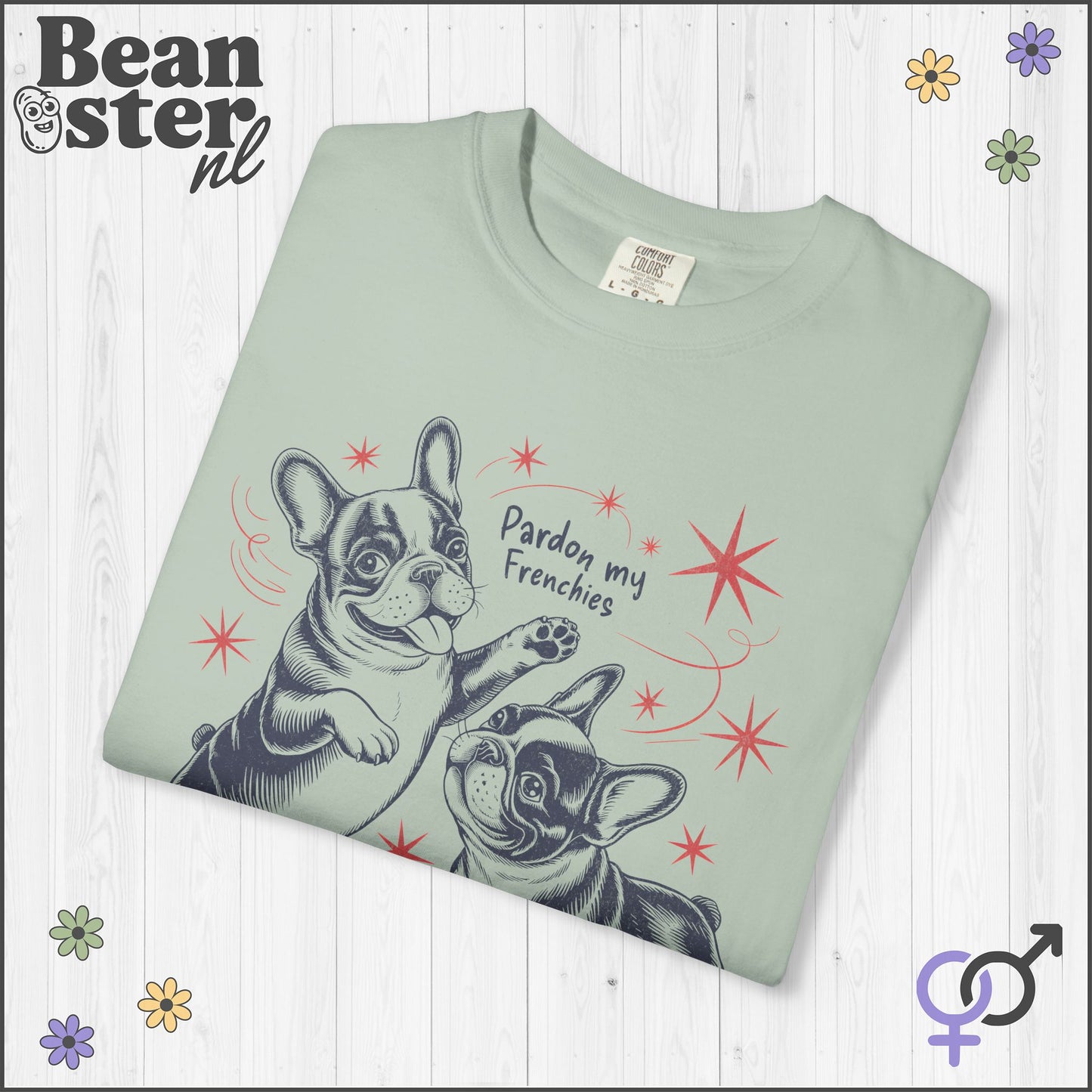 Pardon My Frenchies T-Shirt – Cute Bulldog Graphic Tee