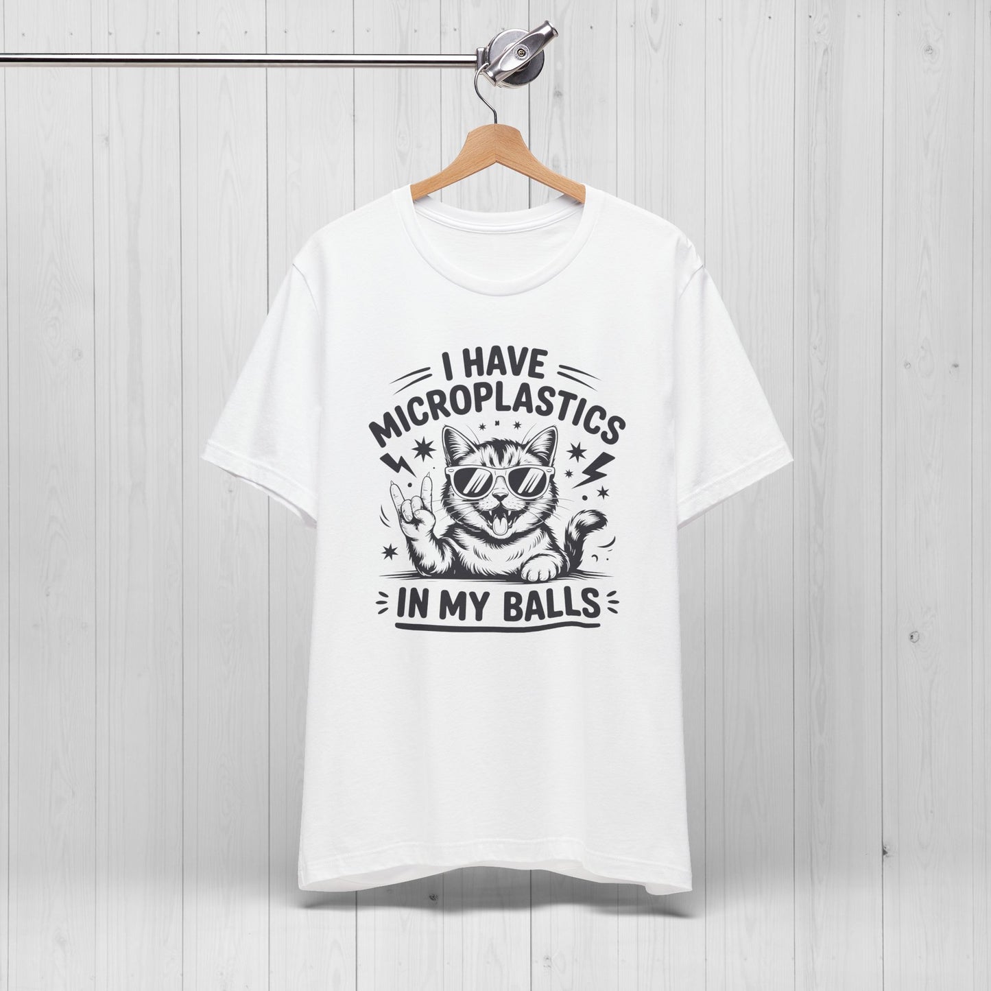 I Have Microplastics In My Balls Cat Meme Shirt