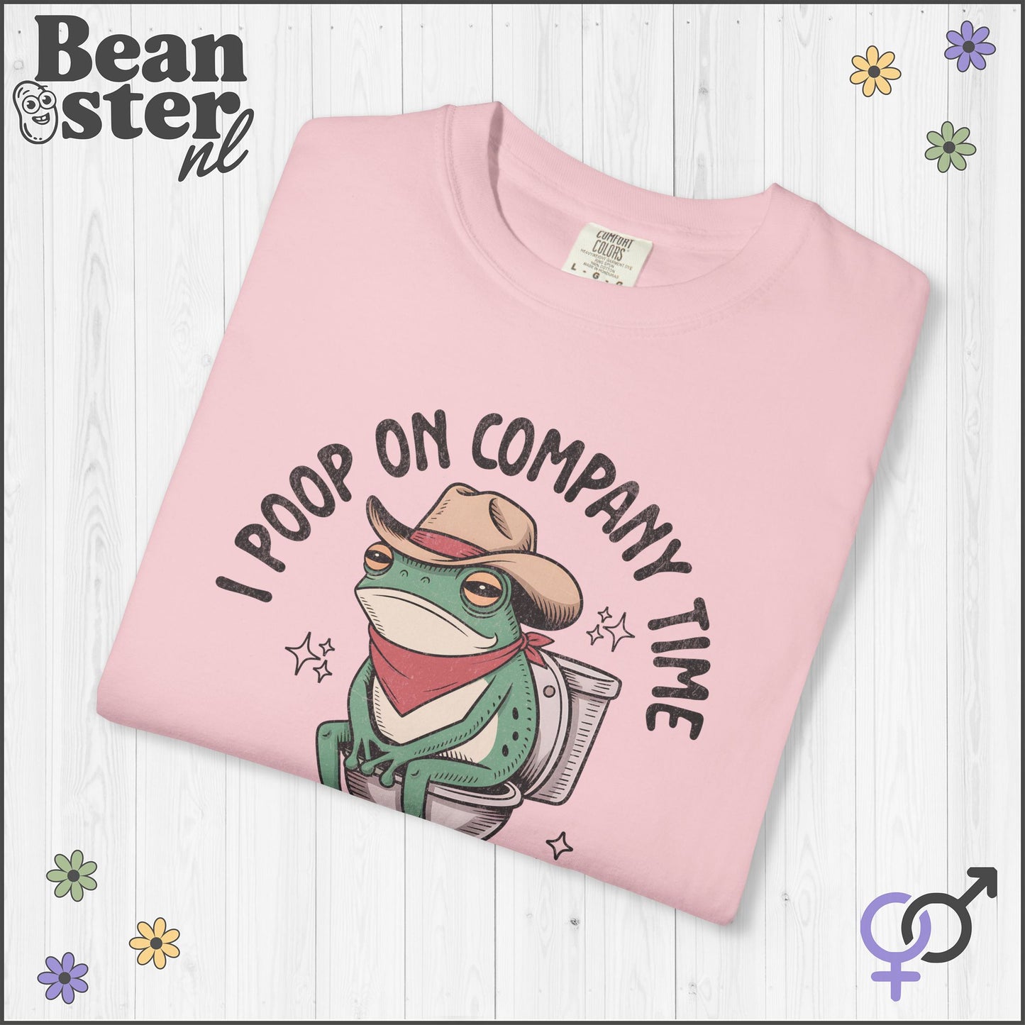 Funny Frog Shirt – I Poop On Company Time Tee