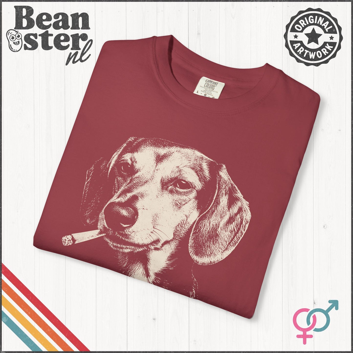 Smoking Dachshund Graphic Tee