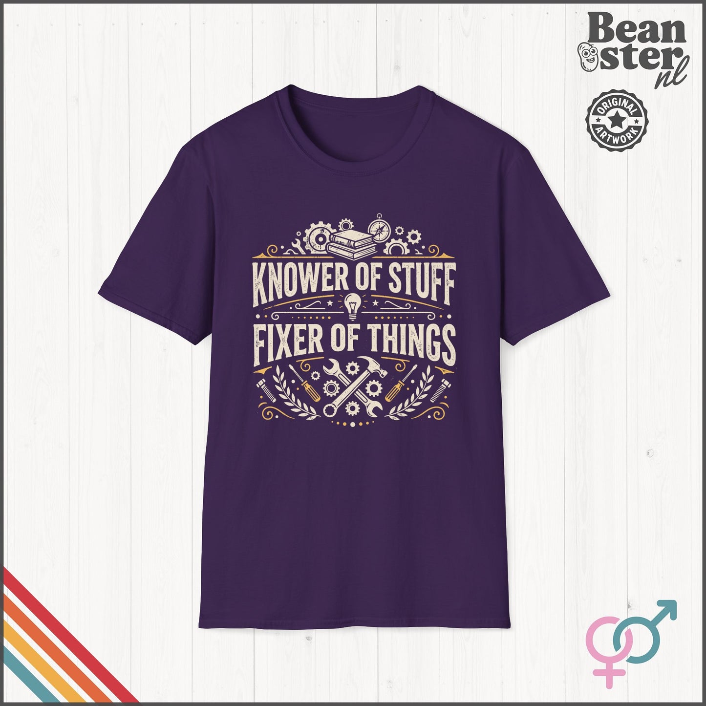 Knower of Stuff Fixer of Things Funny Dad T-Shirt