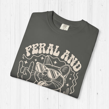Feral and Spayed Cat Tee – Funny Vintage Feminist Shirt
