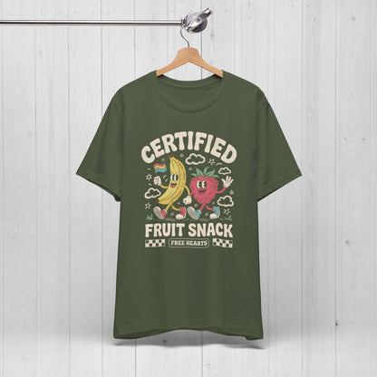 Certified Fruit Snack Tee – Cute Retro LGBTQ Pride Shirt
