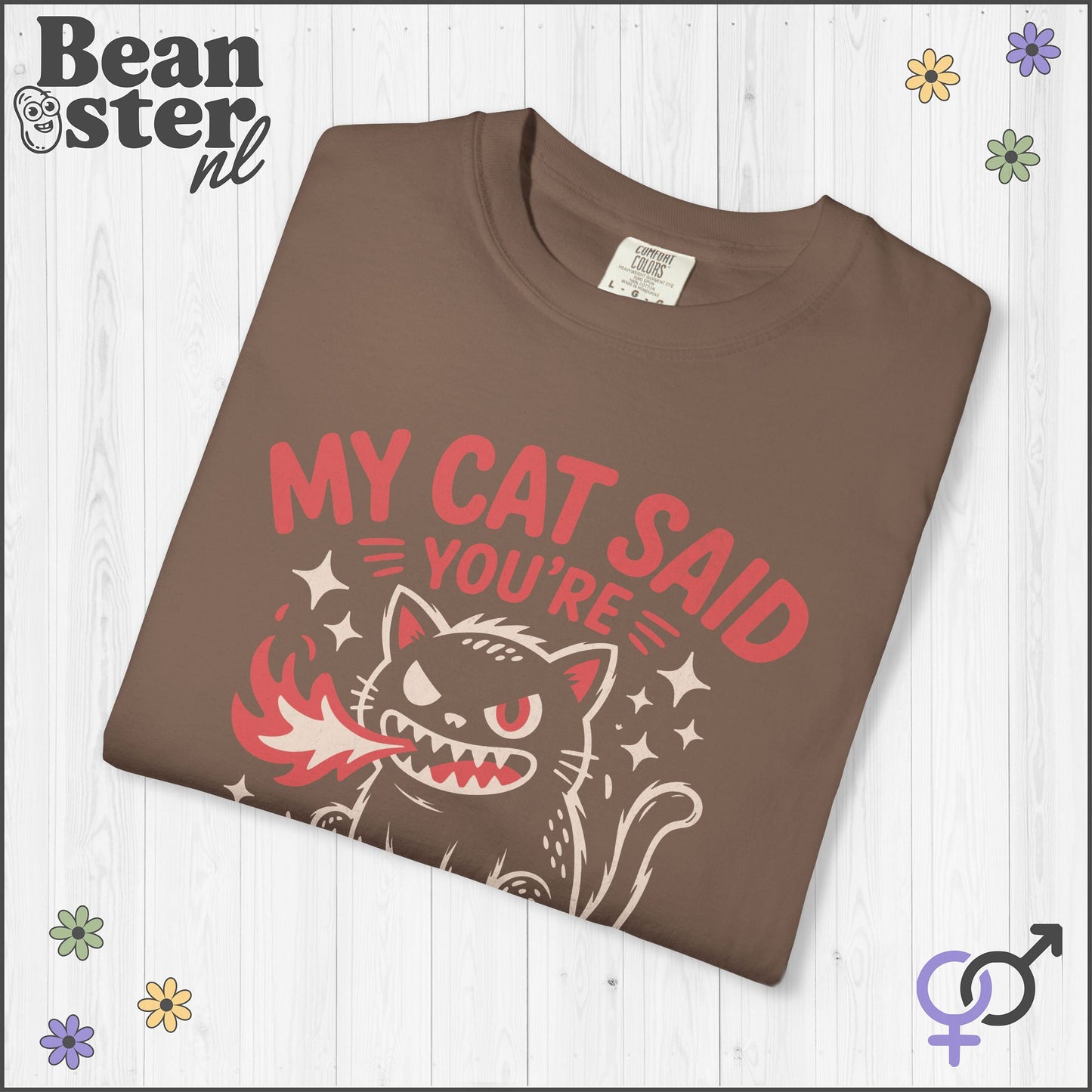 Kawaii Cat Graphic Tee – My Cat Said You’re a Bitch