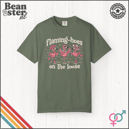 Flaming-hoes Funny Flamingo Graphic T-Shirt