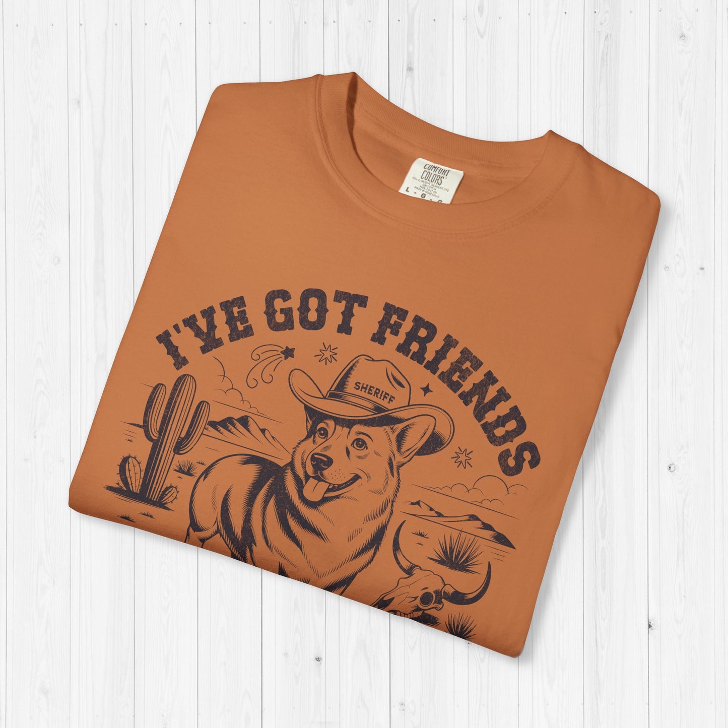 Vintage Western Corgi Shirt – Customizable ‘Friends in Low Places’ Tee