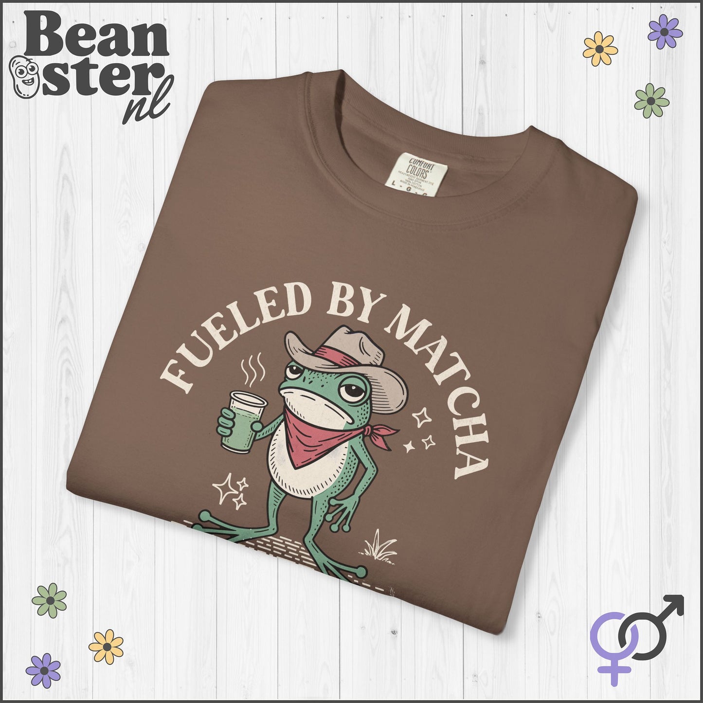 Fueled by Matcha & Anxiety Frog Meme T-Shirt