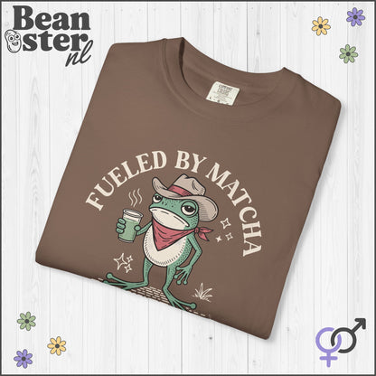 Fueled by Matcha & Anxiety Frog Meme T-Shirt