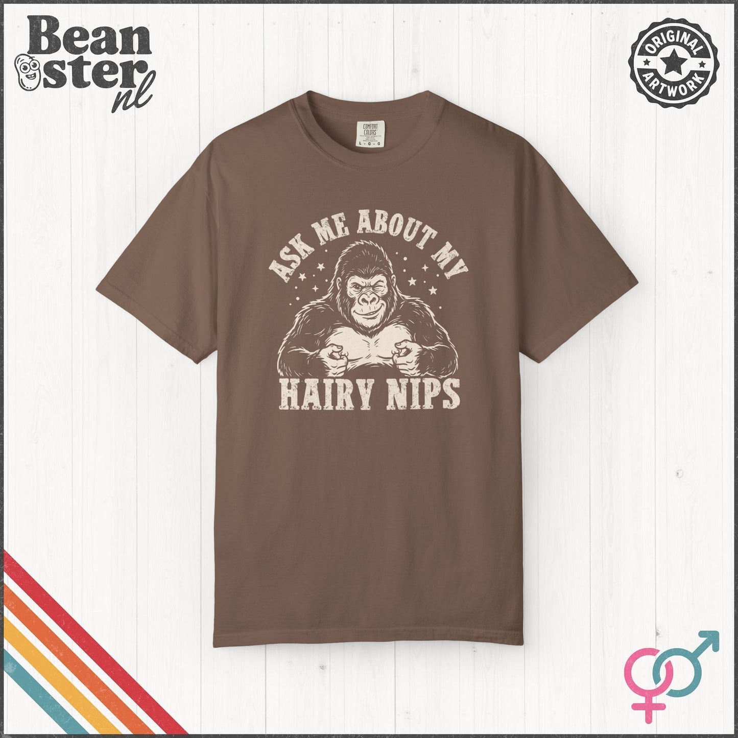 Ask Me About My Hair Nips Funny Weird Humor T-Shirt