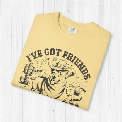 Vintage Western Corgi Shirt – Customizable ‘Friends in Low Places’ Tee