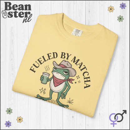 Fueled by Matcha & Anxiety Frog Meme T-Shirt