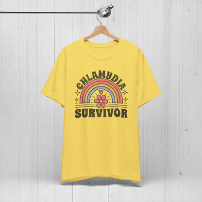 Chlamydia Survivor Shirt 🌈 Funny Rainbow Flower Tee