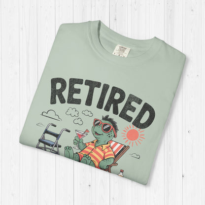 Expired But Still Desired Funny Retired Frog Beach Tee