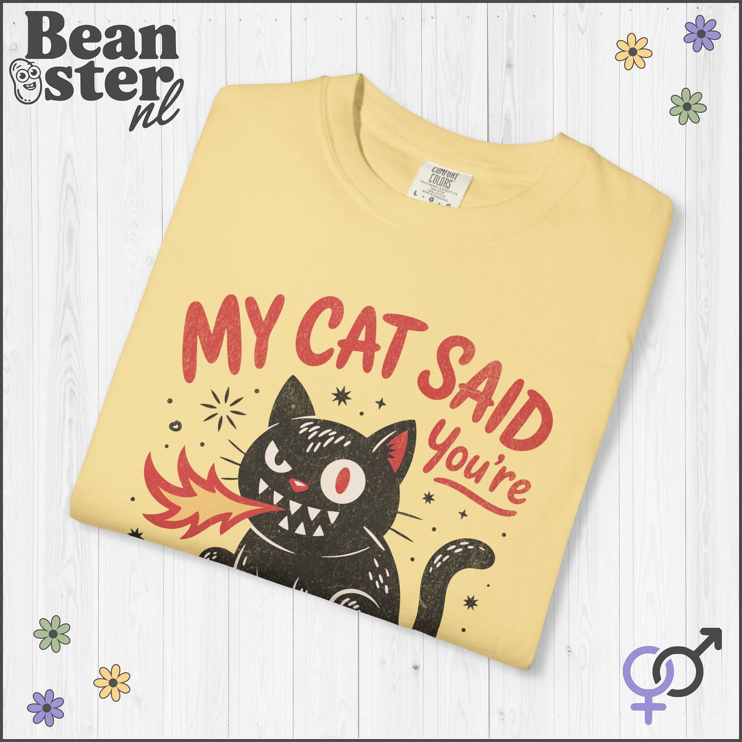 Kawaii Cat Graphic Tee – My Cat Said You’re a Bitch