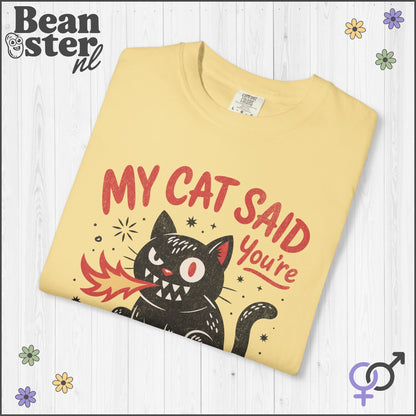 Kawaii Cat Graphic Tee – My Cat Said You’re a Bitch