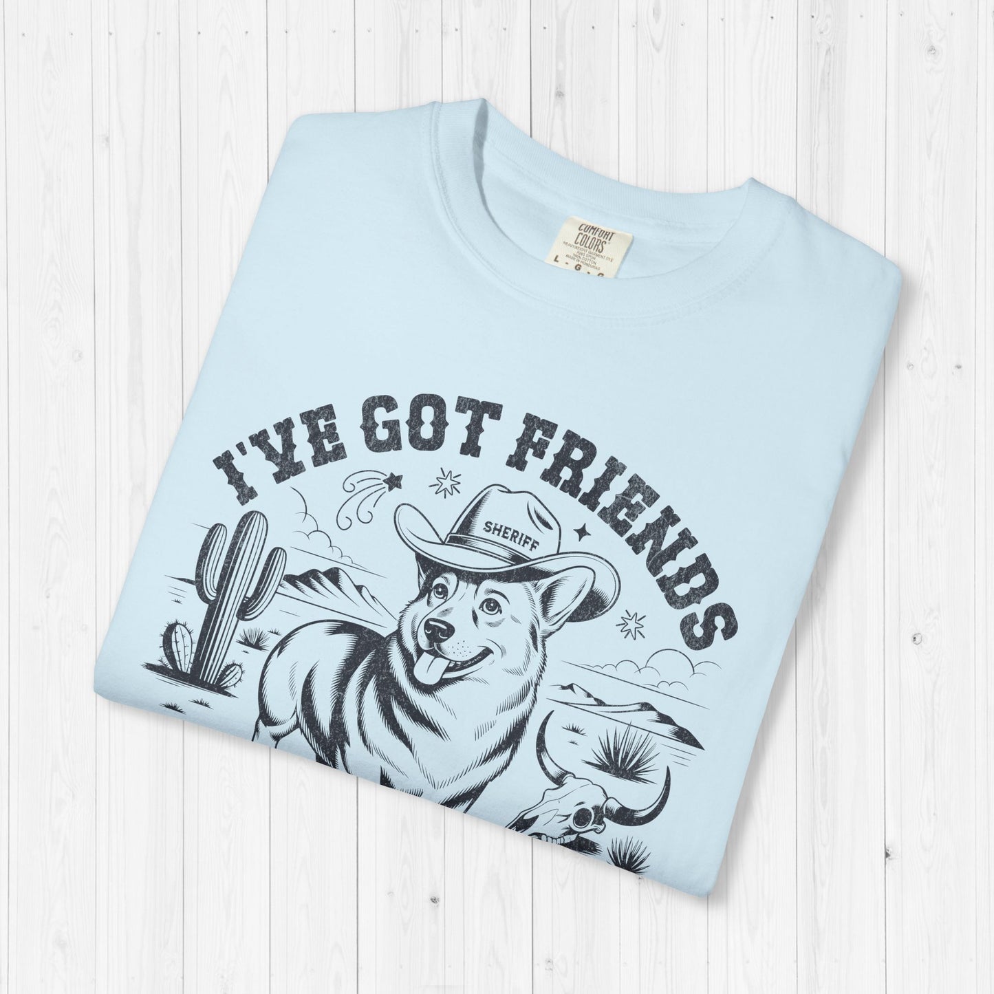 Vintage Western Corgi Shirt – Customizable ‘Friends in Low Places’ Tee