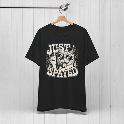 Just Spayed Cat Shirt – Funny Vintage Surgery Tee