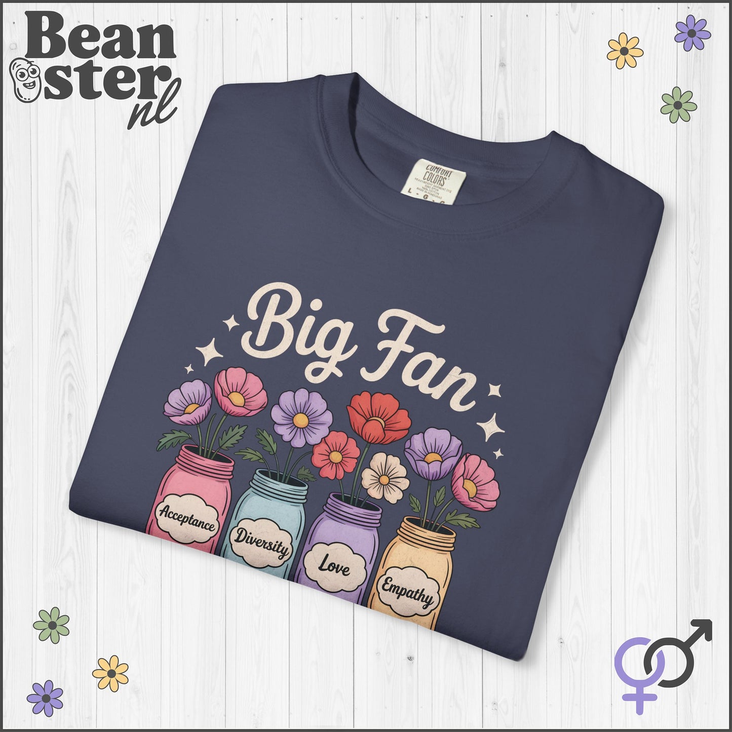 Cute Jar Graphic Tee – Human Rights Flower Slogan Shirt