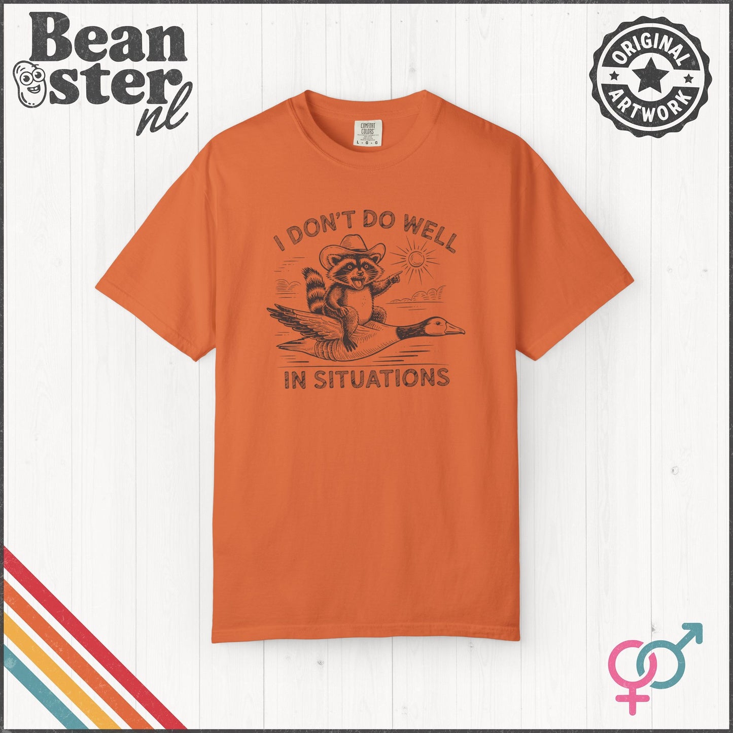 Silly Raccoon & Goose Shirt – Funny Anxiety Meme Tee