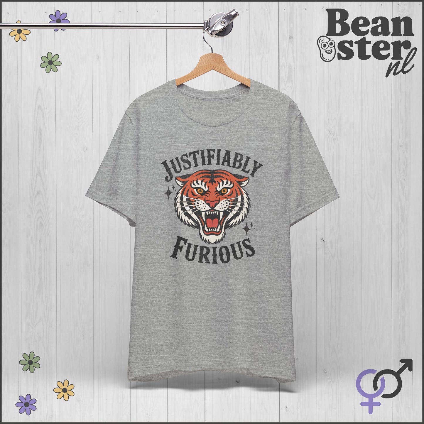 Justifiably Furious Tiger Tee | Retro Political Shirt