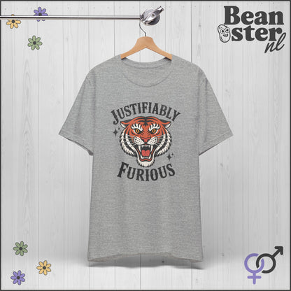 Justifiably Furious Tiger Tee | Retro Political Shirt