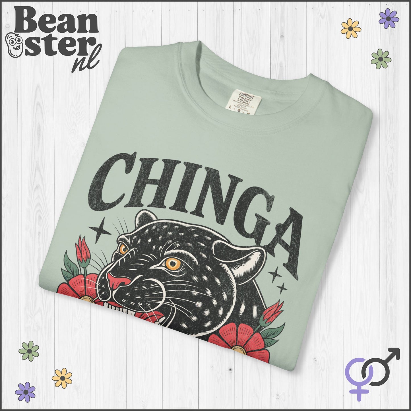 Chinga La Migra Shirt – Vintage Panther Floral Protest Tee