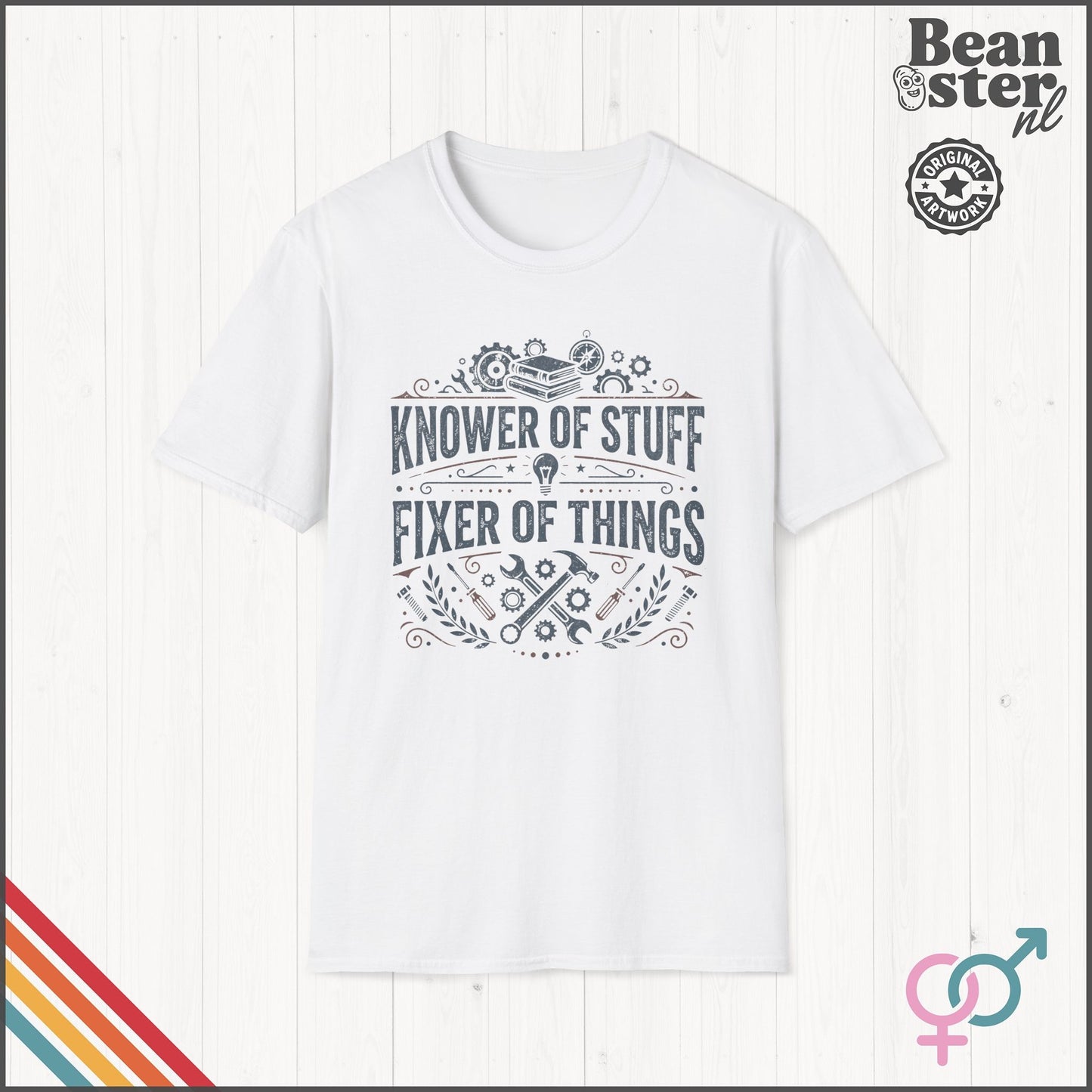 Knower of Stuff Fixer of Things Funny Dad T-Shirt