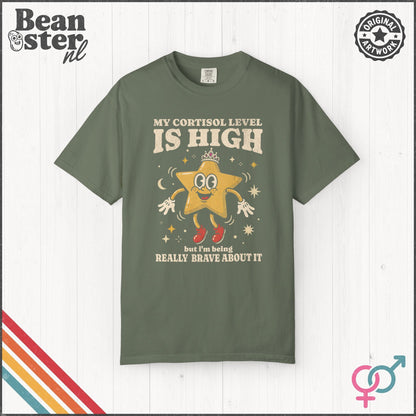 Funny Cortisol Graphic T-Shirt – Anxiety Humor Meme Tee