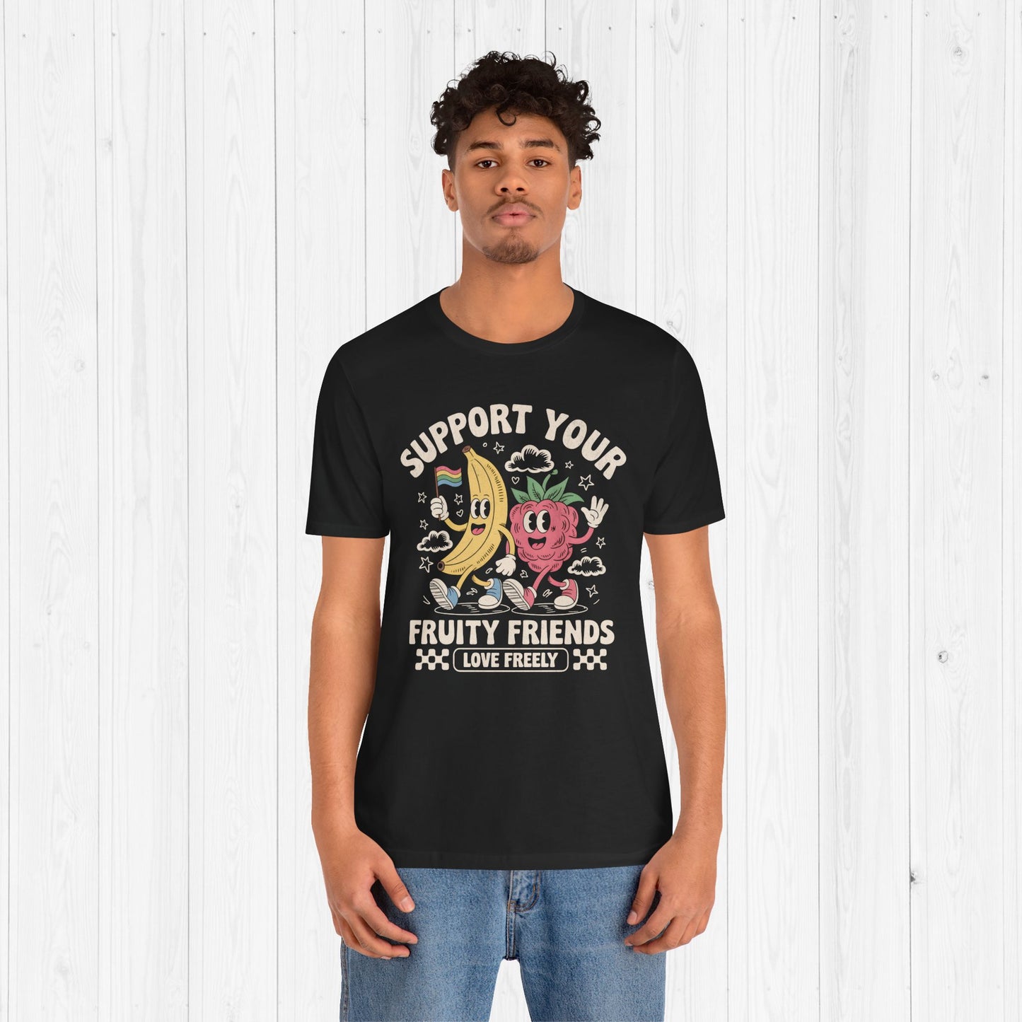 Support Your Fruity Friends – Cute Pride Shirt 🌈🍓🍌