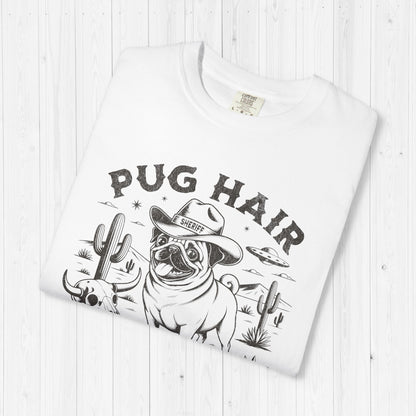 Vintage Western Pug Shirt – Customizable Pug Hair Don’t Care Tee