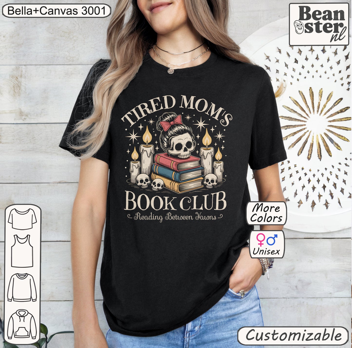 Tired Mom's Book Club Shirt – Funny Literary Mom Tee