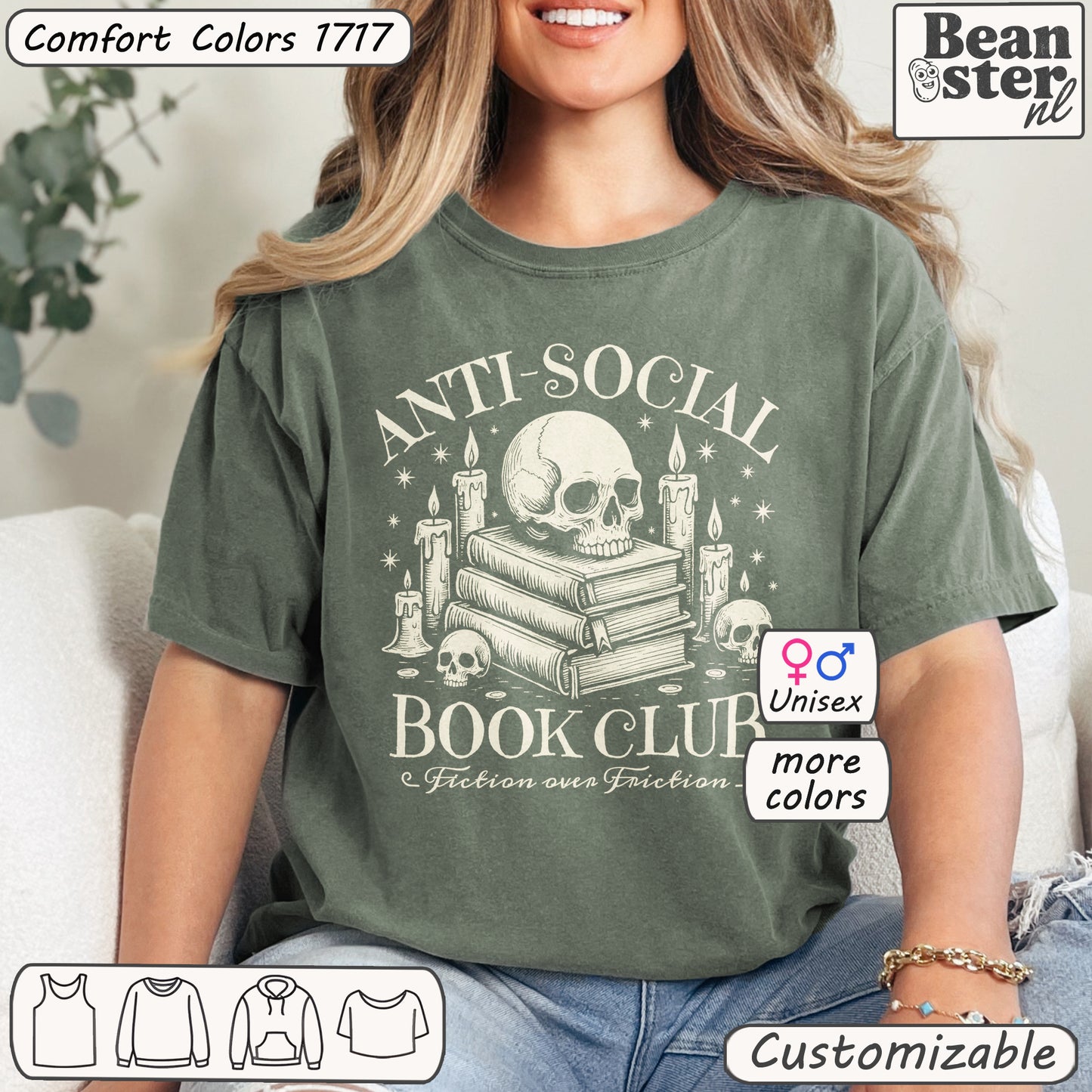 Anti Social Book Club T-Shirt | Funny Book Lover Tee