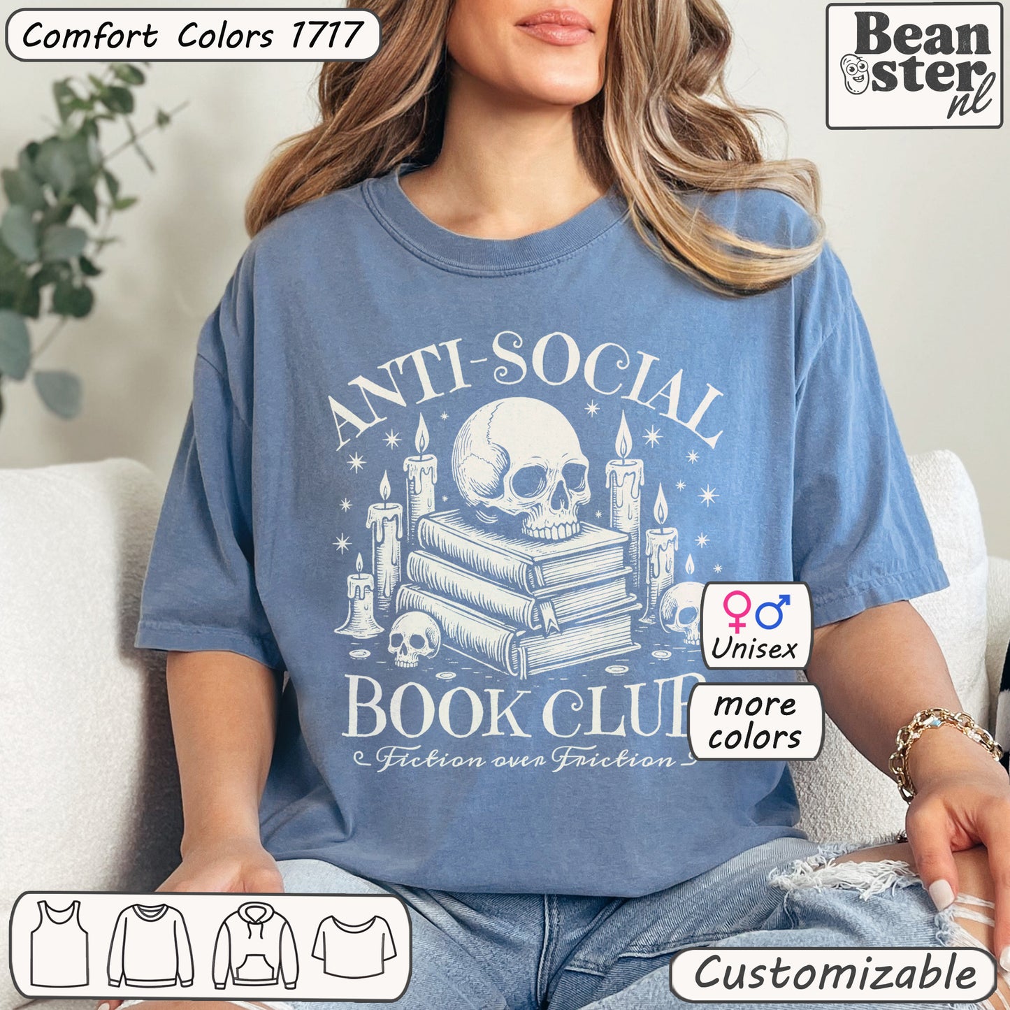 Anti Social Book Club T-Shirt | Funny Book Lover Tee
