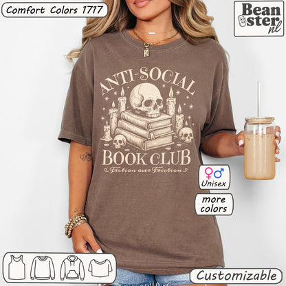 Anti Social Book Club T-Shirt | Funny Book Lover Tee