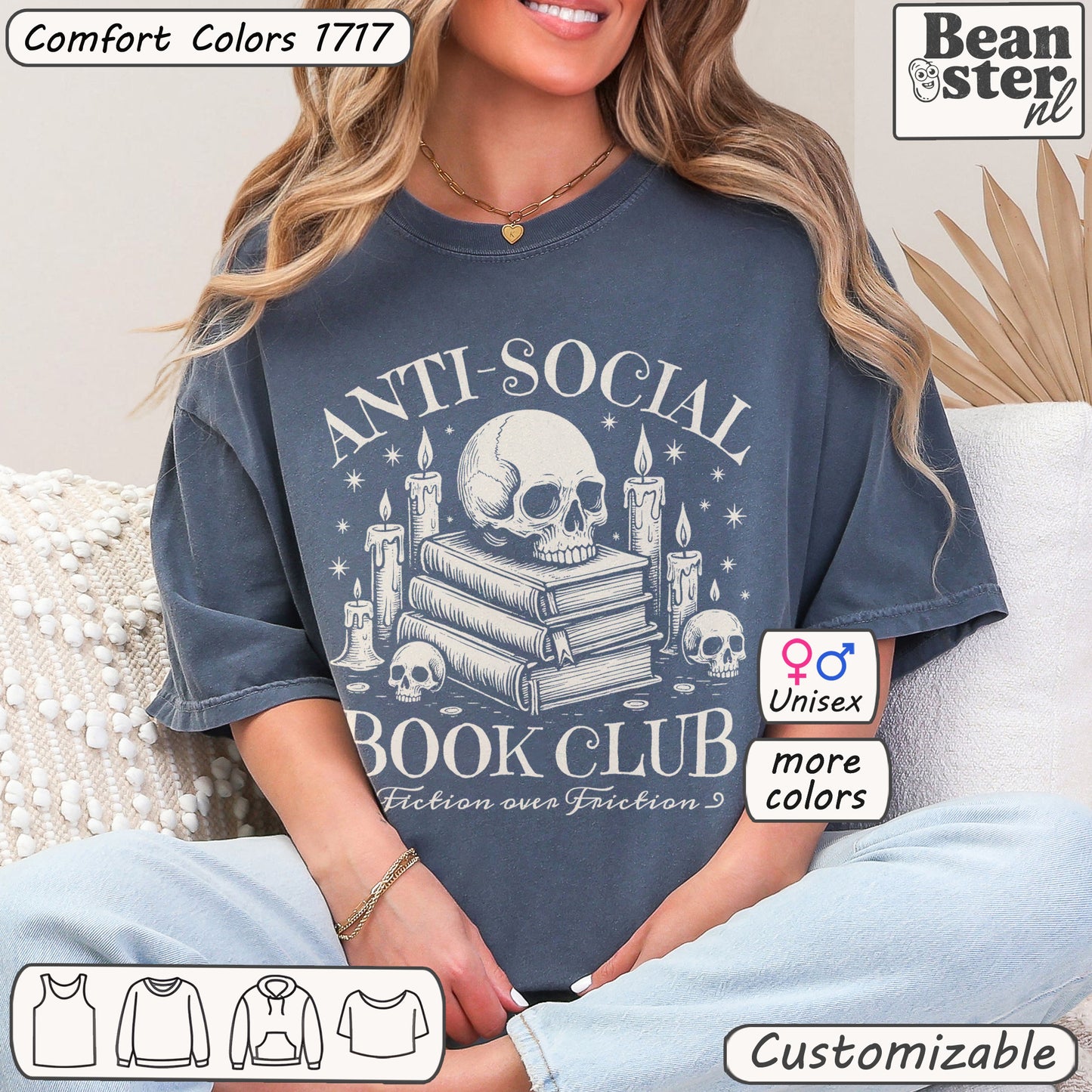Anti Social Book Club T-Shirt | Funny Book Lover Tee
